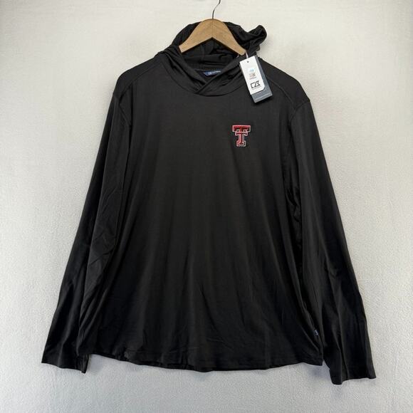 Texas Tech Hoodie Men's XL Black Lightweight Coastline University Logo Golf NEW - Picture 2 of 8